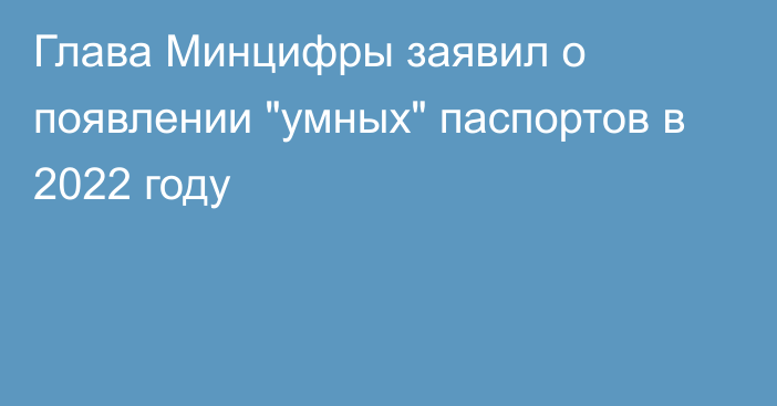 Глава Минцифры заявил о появлении 