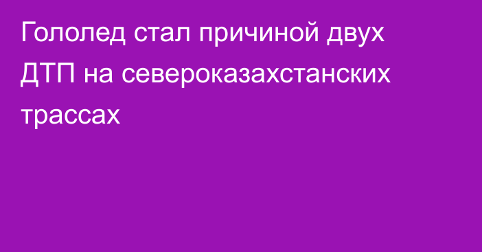 Гололед стал причиной двух ДТП на североказахстанских трассах