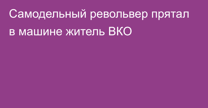 Самодельный револьвер прятал в машине житель ВКО