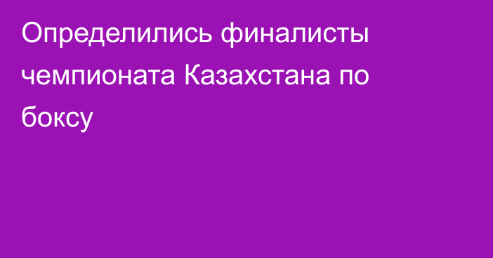 Определились финалисты чемпионата Казахстана по боксу