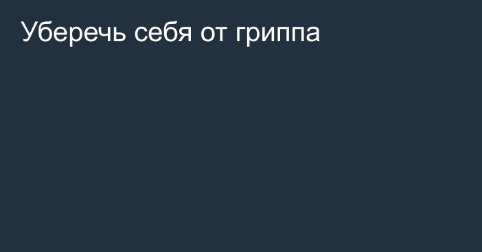 Уберечь себя от гриппа