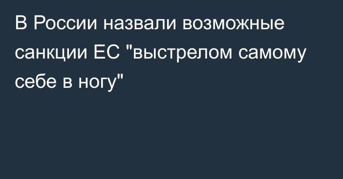 В России назвали возможные санкции ЕС 