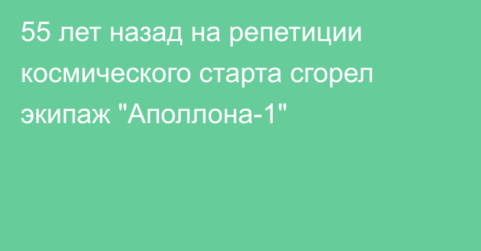 55 лет назад на репетиции космического старта сгорел экипаж 