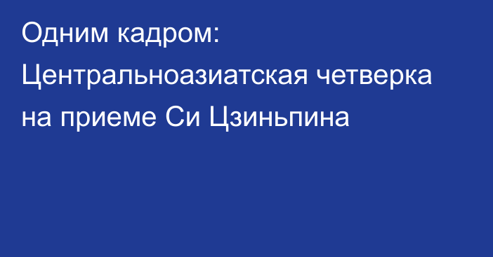 Одним кадром: Центральноазиатская четверка на приеме Си Цзиньпина