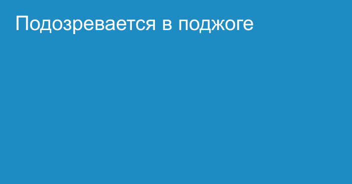 Подозревается в поджоге