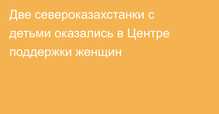 Две североказахстанки с детьми оказались в Центре поддержки женщин