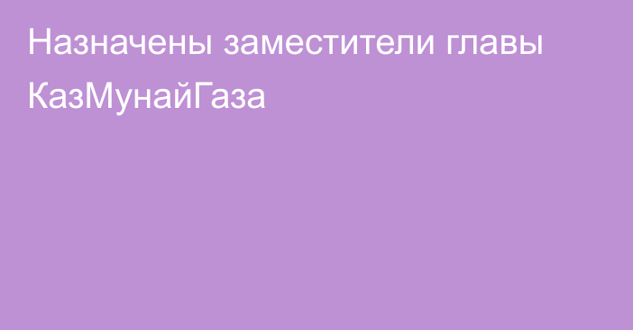 Назначены заместители главы КазМунайГаза