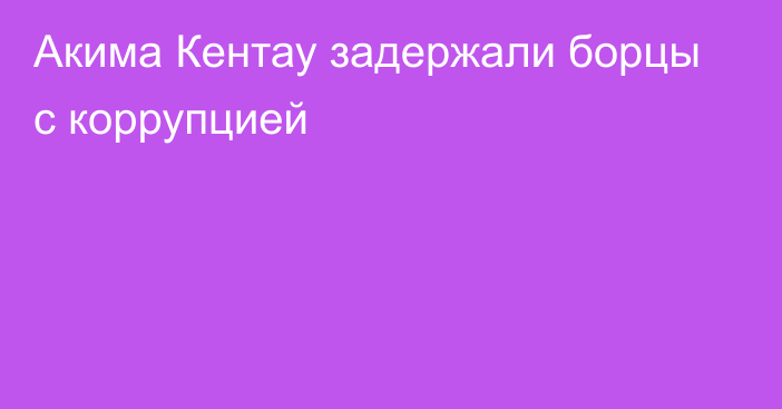 Акима Кентау задержали борцы с коррупцией