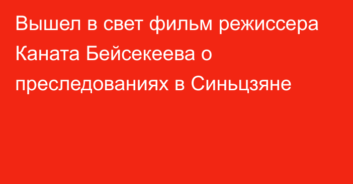 Вышел в свет фильм режиссера Каната Бейсекеева о преследованиях в Синьцзяне