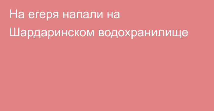 На егеря напали на Шардаринском водохранилище