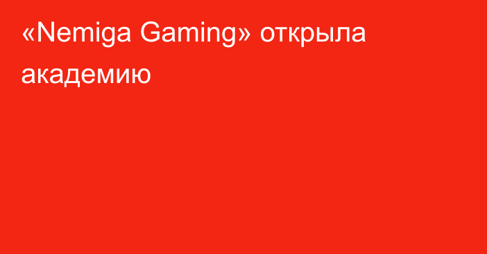 «Nemiga Gaming» открыла академию