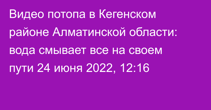 Видео потопа в Кегенском районе Алматинской области: вода смывает все на своем пути
                24 июня 2022, 12:16