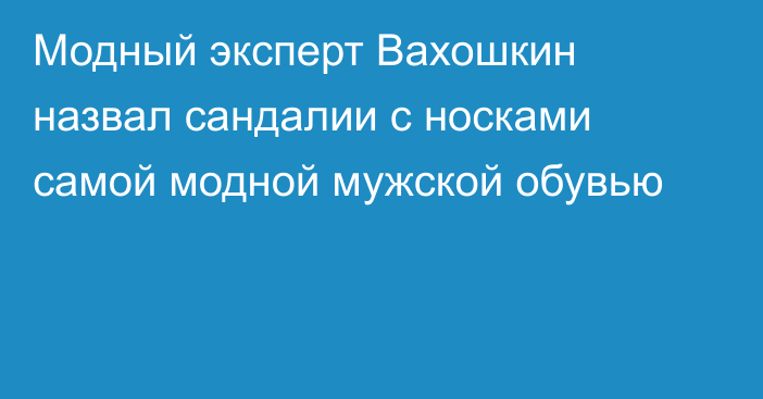 Модный эксперт Вахошкин назвал сандалии с носками самой модной мужской обувью