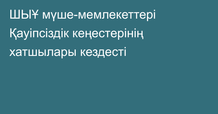 ШЫҰ мүше-мемлекеттері Қауіпсіздік кеңестерінің хатшылары кездесті