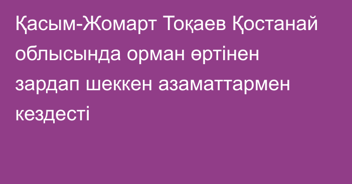 Қасым-Жомарт Тоқаев Қостанай облысында орман өртінен зардап шеккен азаматтармен кездесті