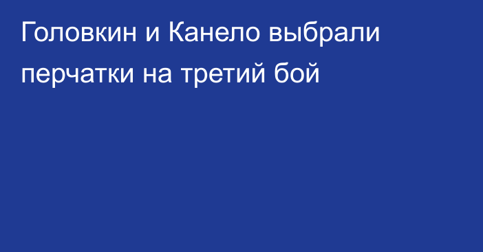 Головкин и Канело выбрали перчатки на третий бой