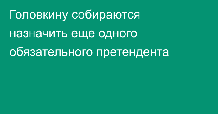 Головкину собираются назначить еще одного обязательного претендента