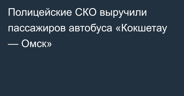 Полицейские СКО выручили пассажиров автобуса «Кокшетау — Омск»