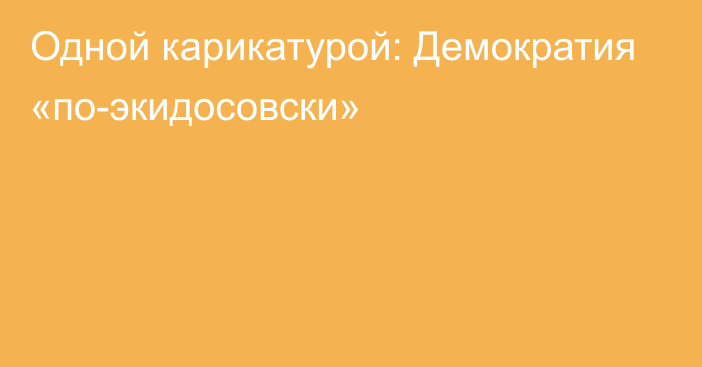 Одной карикатурой: Демократия «по-экидосовски»