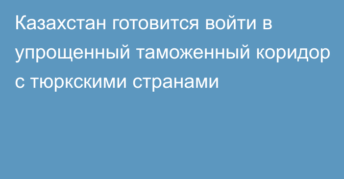 Казахстан готовится войти в упрощенный таможенный коридор с тюркскими странами