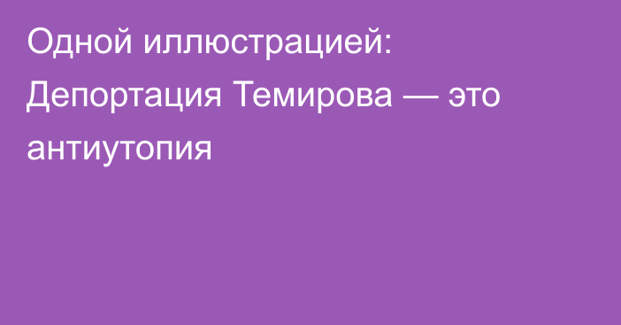 Одной иллюстрацией: Депортация Темирова — это антиутопия