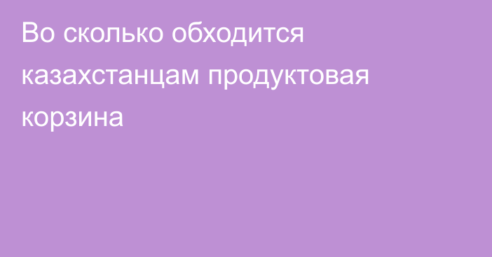 Во сколько обходится казахстанцам продуктовая корзина