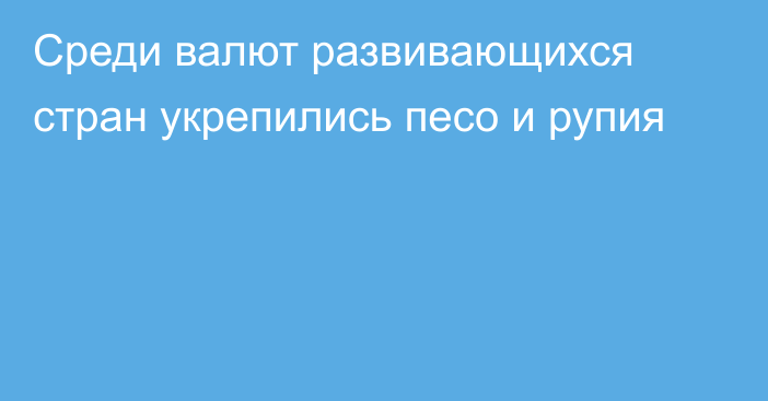 Среди валют развивающихся стран укрепились песо и рупия