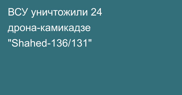 ВСУ уничтожили 24 дрона-камикадзе 