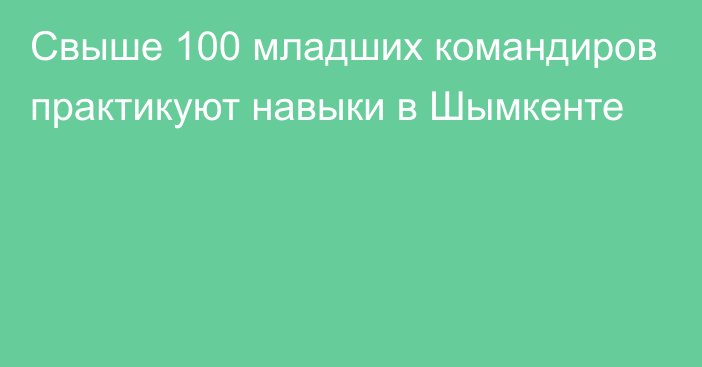 Свыше 100 младших командиров практикуют навыки в Шымкенте