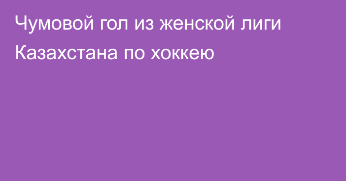 Чумовой гол из женской лиги Казахстана по хоккею