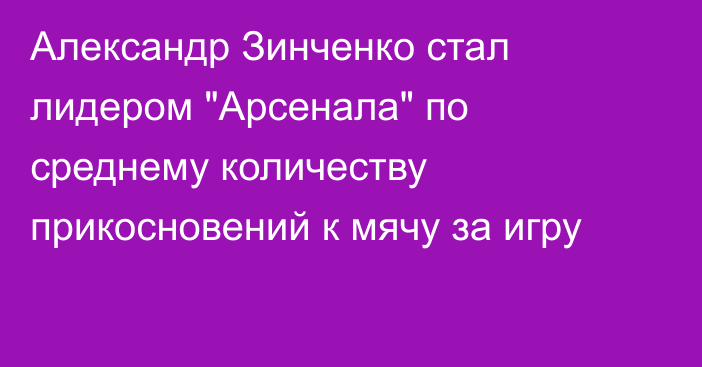 Александр Зинченко стал лидером 