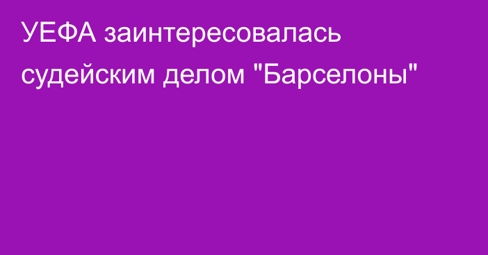 УЕФА заинтересовалась судейским делом 