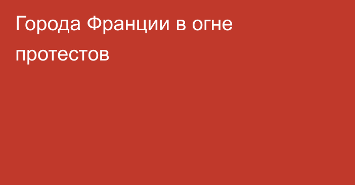 Города Франции в огне протестов