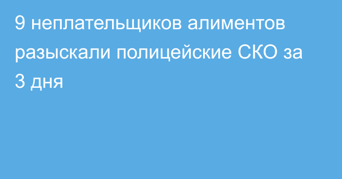 9 неплательщиков алиментов разыскали полицейские СКО за 3 дня