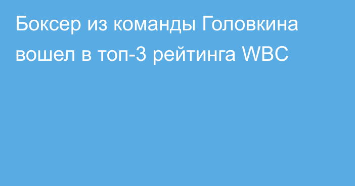 Боксер из команды Головкина вошел в топ-3 рейтинга WBC