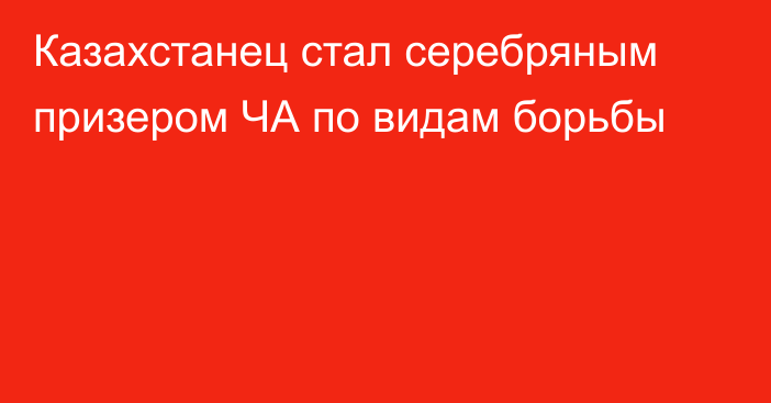 Казахстанец стал серебряным призером ЧА по видам борьбы