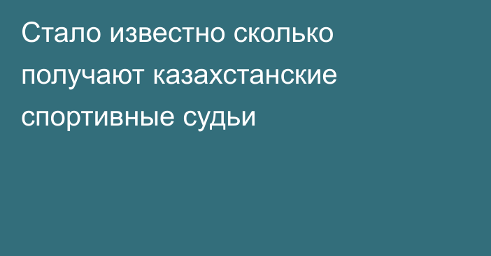 Стало известно сколько получают казахстанские спортивные судьи