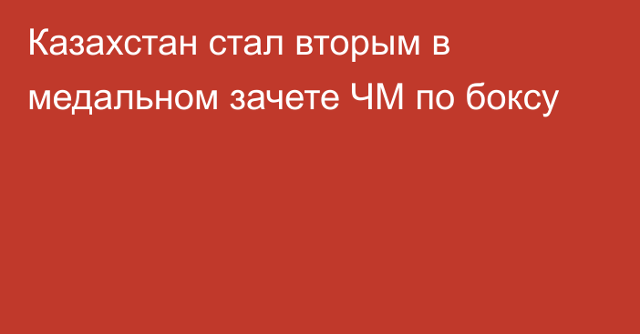 Казахстан стал вторым в медальном зачете ЧМ по боксу