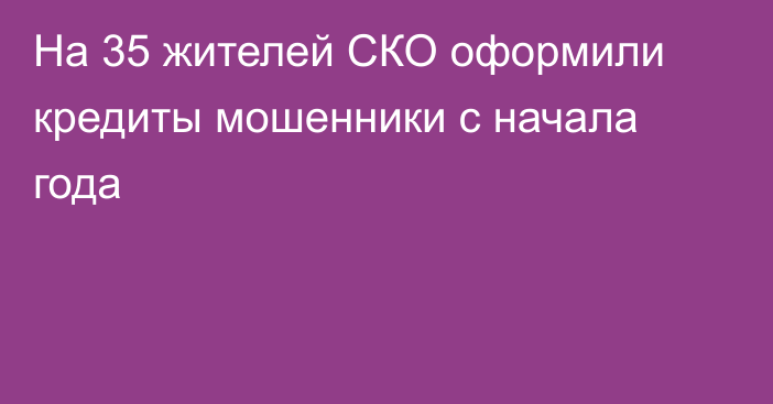 На 35 жителей СКО оформили кредиты мошенники с начала года