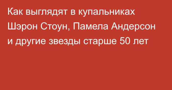 Как выглядят в купальниках Шэрон Стоун, Памела Андерсон и другие звезды старше 50 лет