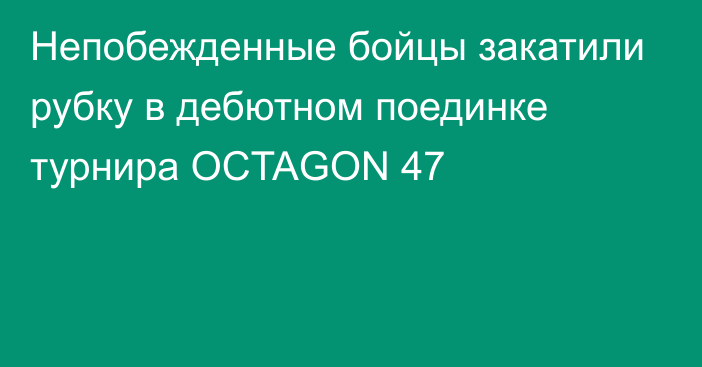 Непобежденные бойцы закатили рубку в дебютном поединке турнира OCTAGON 47