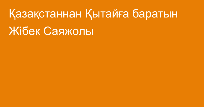 Қазақстаннан Қытайға баратын Жібек Саяжолы