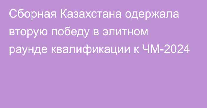 Сборная Казахстана одержала вторую победу в элитном раунде квалификации к ЧМ-2024