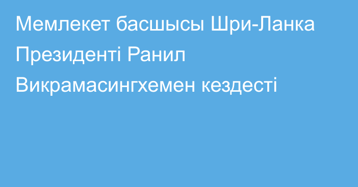 Мемлекет басшысы Шри-Ланка Президенті Ранил Викрамасингхемен кездесті