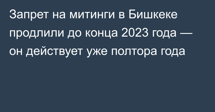 Запрет на митинги в Бишкеке продлили до конца 2023 года — он действует уже полтора года