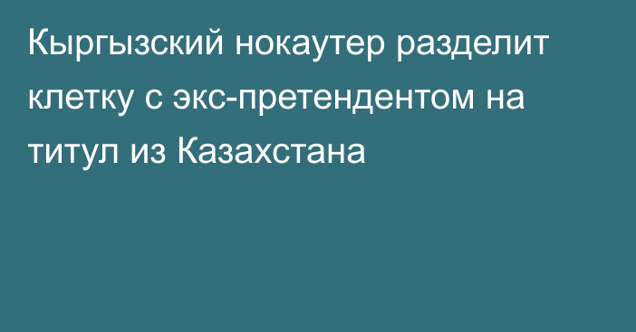 Кыргызский нокаутер разделит клетку с экс-претендентом на титул из Казахстана