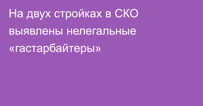 На двух стройках в СКО выявлены нелегальные «гастарбайтеры»