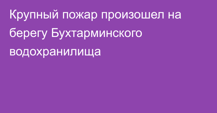 Крупный пожар произошел на берегу Бухтарминского водохранилища