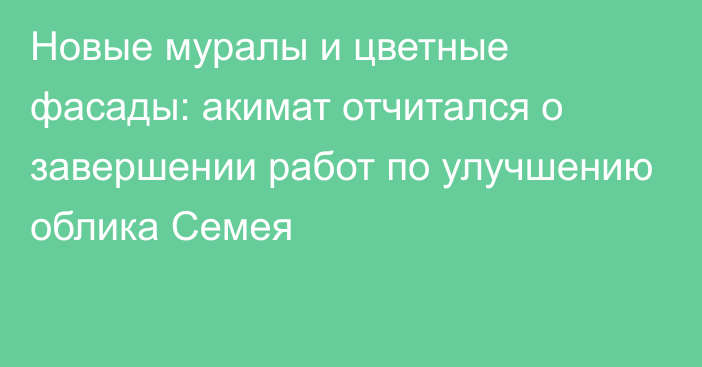 Новые муралы и цветные фасады: акимат отчитался о завершении работ по улучшению облика Семея