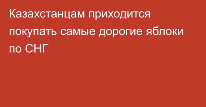 Казахстанцам приходится покупать самые дорогие яблоки по СНГ